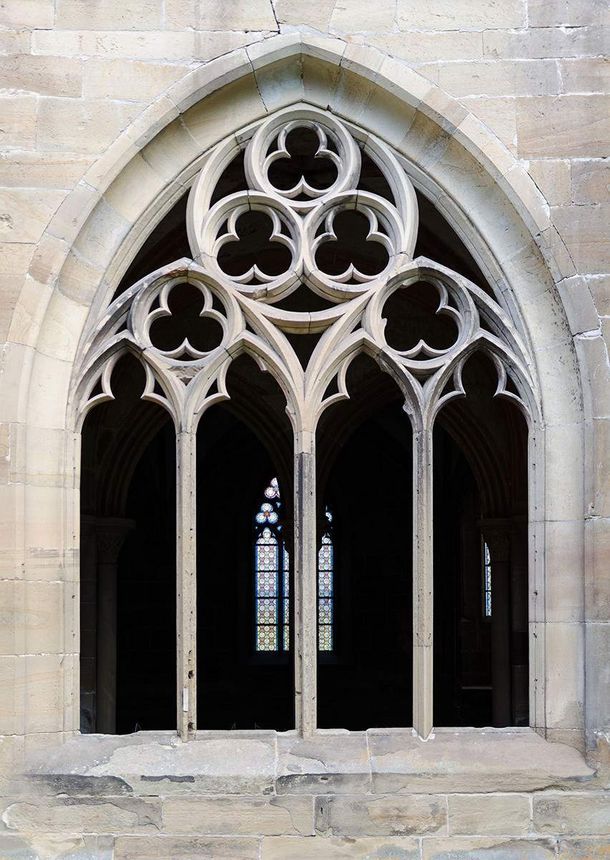 Kloster Maulbronn, Detailansicht eines Fensters vom Kreuzgang