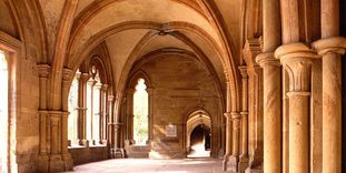 Interior of the early Gothic narthex (Paradise) at Maulbronn Monastery