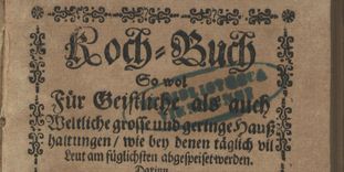 Title page of Bernhard Buchinger's cookbook from 1700