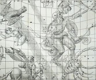 Detail einer Sternenkarte von Johannes Kepler