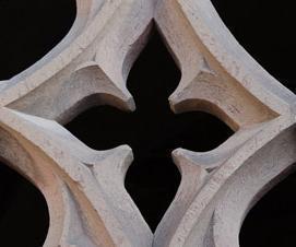 Gothic window in the lay corridor at Maulbronn Monastery