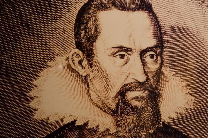 Portrait of Johannes Kepler, copper engraving circa 1620