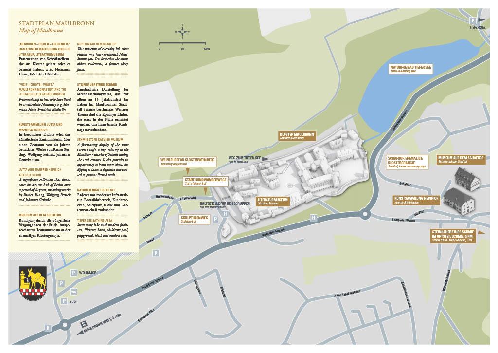UNESCO-Welterbe Kloster Maulbronn, Plan der Stadt Maulbronn