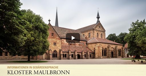 Startbildschirm des Filmes "Kloster Maulbronn: Informationen in Gebärdensprache"