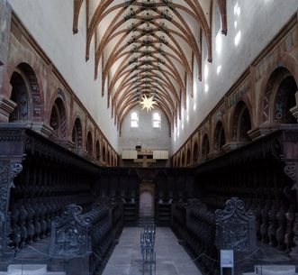 View into the church's monks choir at Maulbronn Monastery