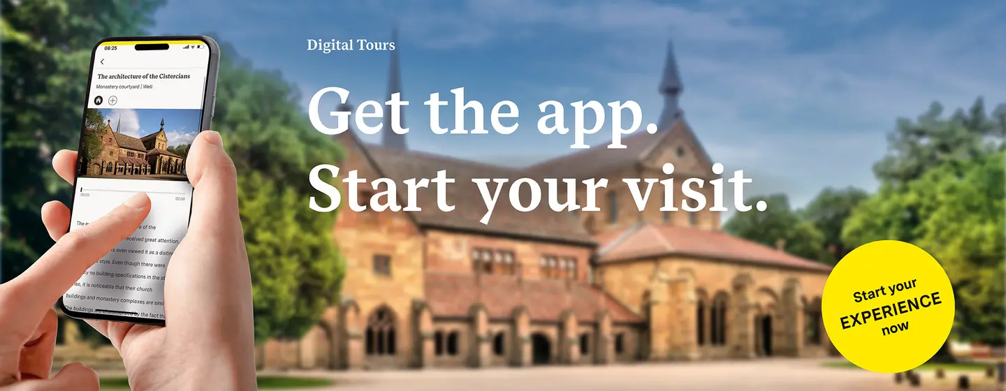 Maulbronn Monastery, advertising banner for the app "Monument BW"