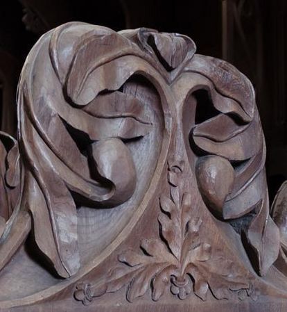 Detail on the choir stalls in the monks' choir at Maulbronn Monastery