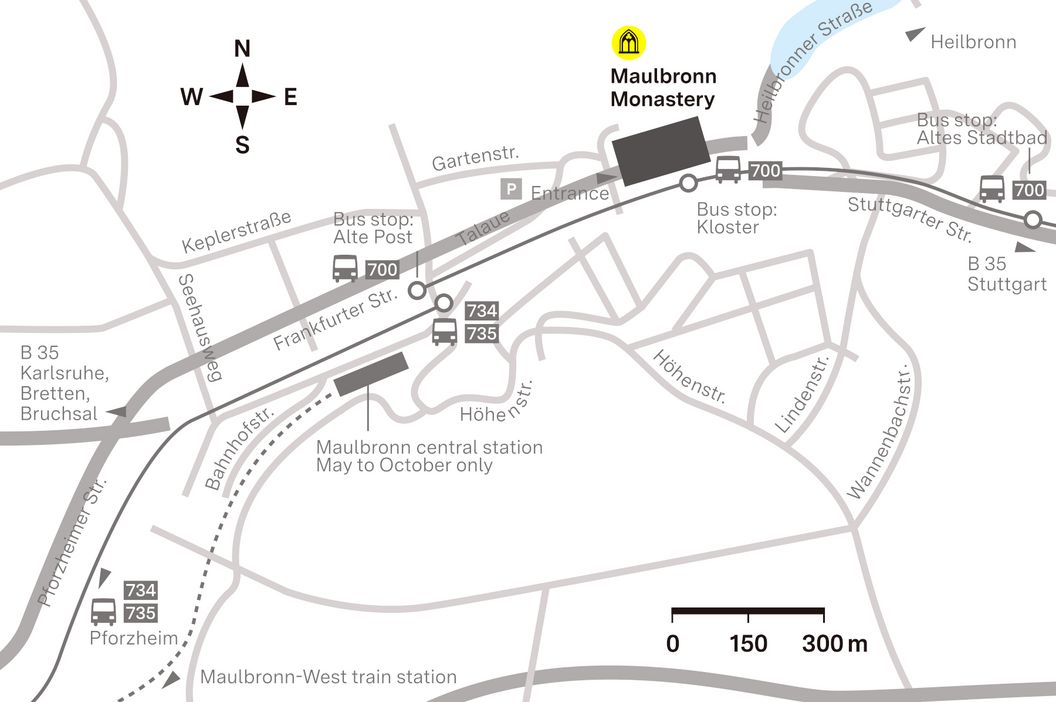 journey description: Maulbronn Monastery, illustration: Staatliche Schlösser und Gärten Baden-Württemberg, JUNG:Kommunikation