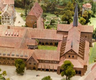 Model of the monastery complex in the information center at Maulbronn Monastery