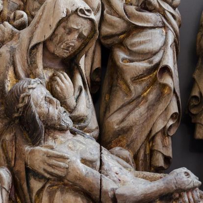 Detail on the lamentation, high altar at Maulbronn monastery church