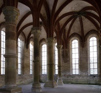 Interior of monks' refectory at Maulbronn Monastery