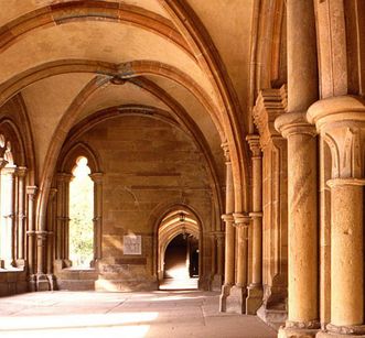 Early Gothic narthex at Maulbronn Monastery with ribbed vault