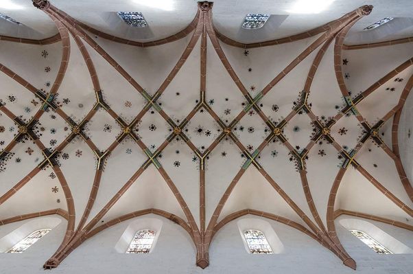 Kloster Maulbronn, Netzgewölbe an der Decke der Klosterkirche