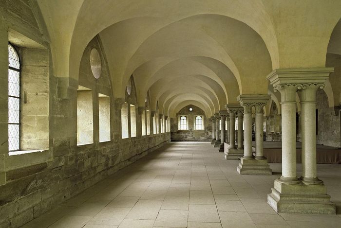 Vue intérieure du réfectoire des frères convers du monastère de Maulbronn 