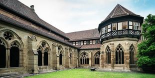 Maulbronn Monastery, refectories, fountain house and kitchen along the monastery's cloister