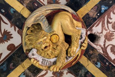 Kloster Maulbronn, Detail, Schlusstein Markuslöwe