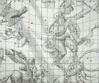 Detail from a star map by Johannes Kepler